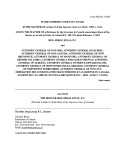 Serge Joyal - Supreme Court of Canada