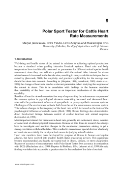 Polar Sport Tester for Cattle Heart Rate Measurements