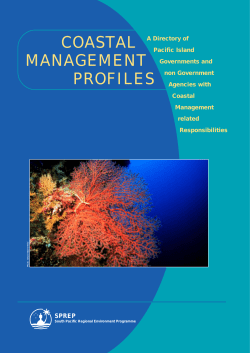 Coastal Management Profiles: A Directory of Pacific Island