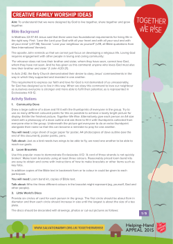 Creative Family Worship Ideas