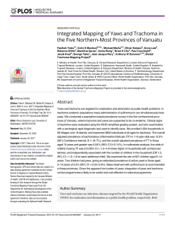 Integrated Mapping of Yaws and Trachoma in