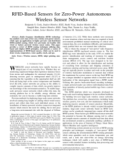 RFID-Based Sensors for Zero-Power