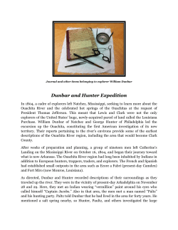 Dunbar and Hunter Expedition - Ouachita Baptist University
