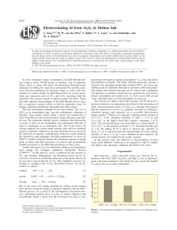Electrowinning Al from Al2S3 in Molten Salt