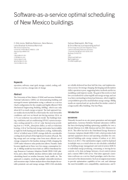 Software-as-a-service optimal scheduling of New Mexico buildings