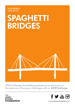 spaghetti bridges - James Dyson Foundation