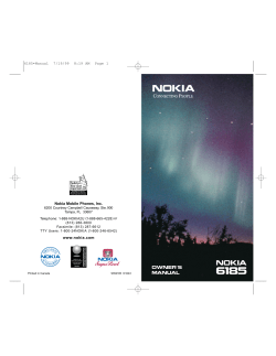 Nokia 6185 User Guide