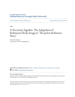 A Necessary Signifier: The Adaptation of Robinson`s Body