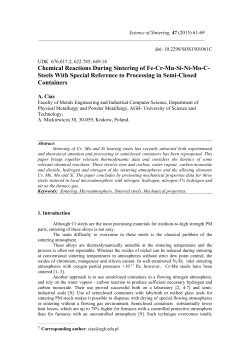 Chemical reactions during sintering of Fe-Cr-Mn-Si-Ni-Mo-C