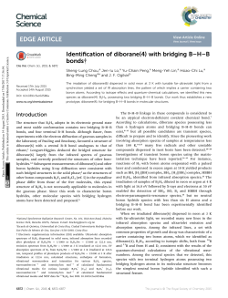 Identification of diborane(4) with bridging B&ndash;H&ndash;B