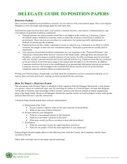 How to Write a Position Paper