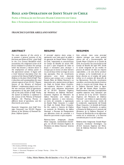 Role and Operation of Joint Staff in Chile