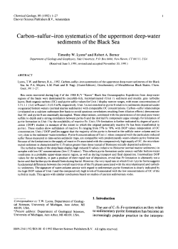 Carbon-sulfur-iron systematics of the uppermost deep