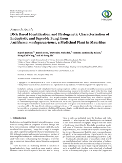 DNA Based Identification and Phylogenetic Characterisation of