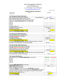 Calibration Worksheet - Chicago Marine Electronics