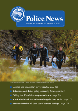 NZPA News November - New Zealand Police Association