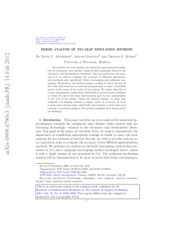 Error analysis of tau-leap simulation methods
