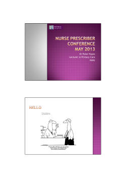 Dr Peter Hayes Lecturer in Primary Care NUIG