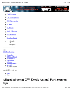 Alleged abuse at GW Exotic Animal Park seen on tape
