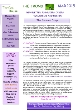 March 2015 - Fernlea House