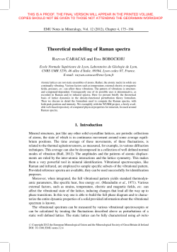 Theoretical modelling of Raman spectra