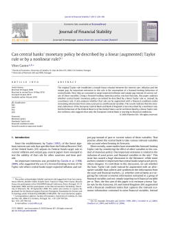 Can central banksﾒ monetary policy be described by a linear