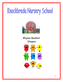 Rhyme Booklet Shapes Contents