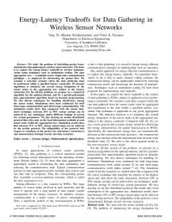 Energy-Latency Tradeoffs for Data Gathering in Wireless Sensor