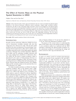 The Effect of Atomic Mass on the Physical Spatial Resolution in EBSD