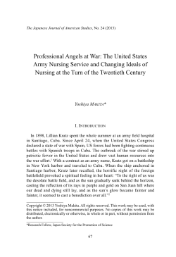 Professional Angels at War: The United States Army Nursing Service
