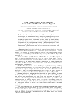 Numerical Determination of Flow Corrective Inserts for Granular