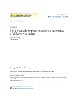 Self-perceived competence and social acceptance of children who