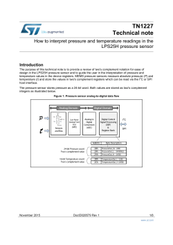 How to interpret pressure and temperature readings in the LPS25H