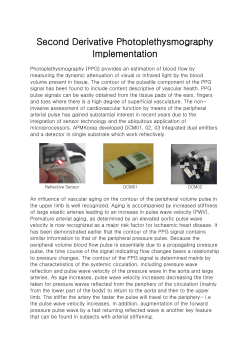 Second Derivative Photoplethysmography