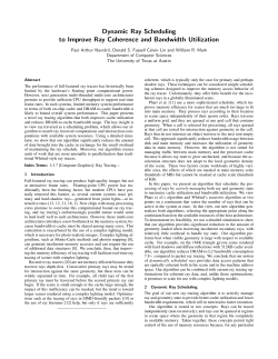 Dynamic Ray Scheduling to Improve Ray Coherence and