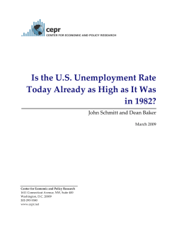 Is the U.S. Unemployment Rate Today Already as High as It Was in