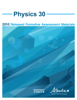 Physics 30 - Alberta Education