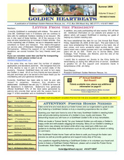 Summer 2009 Newsletter - Goldheart Golden Retriever Rescue