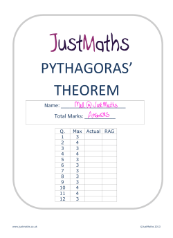 pythagoras` theorem - Burton Borough School