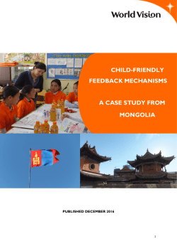 child-friendly feedback mechanisms a case study from mongolia