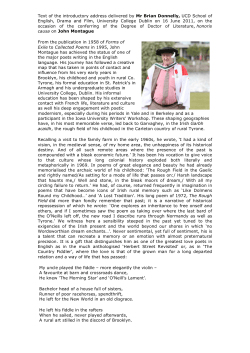 Montague, John - National University of Ireland