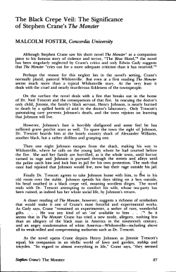 The Significance of Stephen Crane`s The Monster