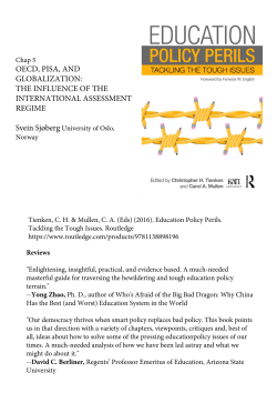 OECD, PISA, AND GLOBALIZATION: THE INFLUENCE OF THE