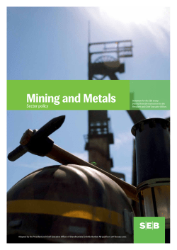 policy for Mining and Metals