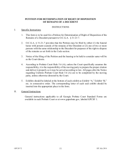 Petition for Determination of Right of Disposition