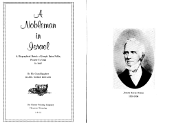 A Biographical Sketch of Joseph Bates Noble, Pioneer To Utah In