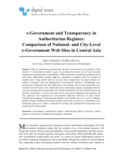 e-Government and Transparency in Authoritarian