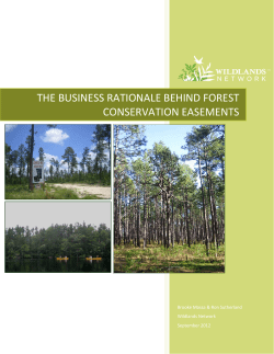 the business rationale behind forest conservation easements