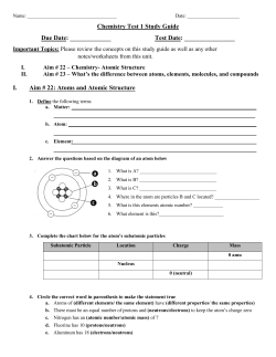 Atoms and Atomic Structure