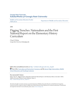Nationalism and the First National Report on the Elementary History